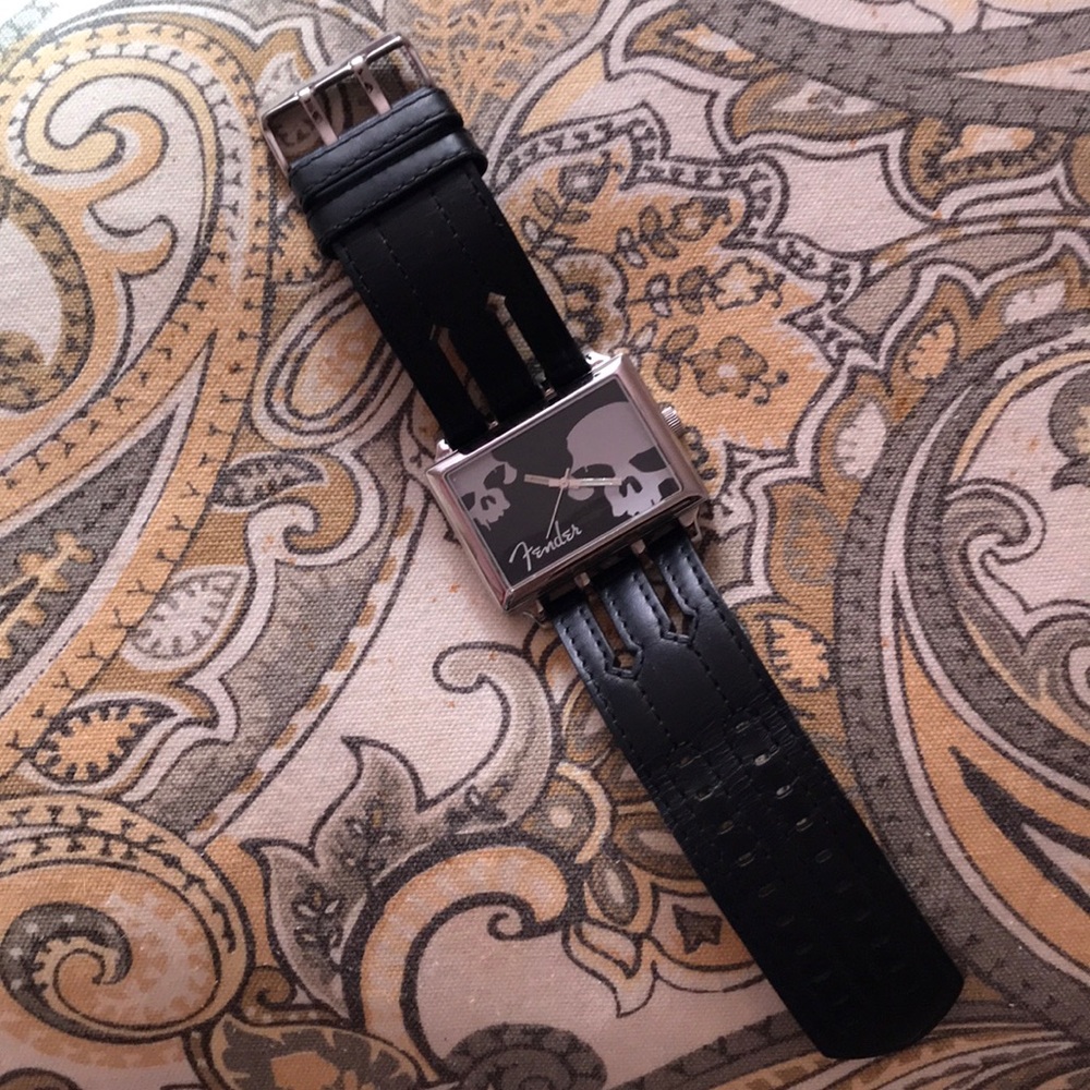 Black Fender Skull Watch